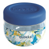 Quokka Plastová nádoba na jedlo Bubble Blue Peonies 500 ml 11x10 modrá