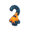Party Narodeninová sviečka dinosaurus číslo 2, 8 cm