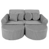 MeowBaby® Churros detská pohovka Max, Moon Dust Grey