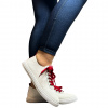 Dámske tenisky bielo-červené 2382-6 Veľkosť: 36