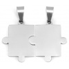 Ocelové partnerské přívěsky Puzzle 2ks - hladké