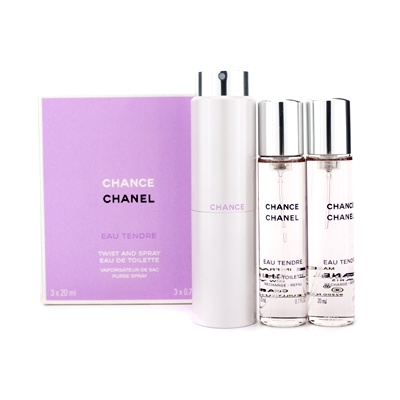 Chanel Chance Eau Tendre, Toaletná voda 3x20ml Twist and Spray pre ženy