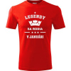 Červené tričko Legendy sa rodia v januári - darčeky k 60 narodeninám pre mužov XL