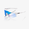 100% Slnečné okuliare Speedcraft XS, Bastille LE - Pearl White Glitter - Blue Mirror Photochromic