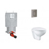 Grohe Uniset Set predstenovej inštalácie, klozetu, dosky SoftClose a tlačidla Skate Cosmopolitan, kefovaný Hard Graphite SANI15BB5102-GR
