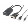 GEMBIRD Redukce VGA - HDMI, 0,15m, M/F A-VGA-HDMI-01