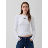 GAP rebrované tričko s logom modrá | biela S GAP 1200149366770
