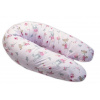 Baby Nellys Dojčiace bavlněný vankúš - relaxačná poduška, Líška a zajac, ružový Baby Nellys