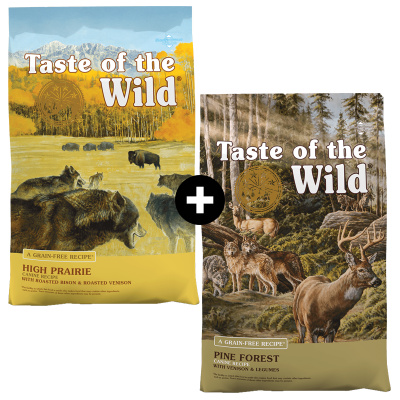 Taste of the Wild "MOJE COMBO" 2 x 12,2 kg (High Prairie + Pine Forest)