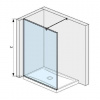 Jika Pure - Sklenená stena bočná 120 cm na sprchovú vaničku 120 cmx80 cm a 120 cmx90 cm, s úpravou Jika Perla Glass, 120cm x20cm x200 cm H2674230026681