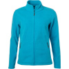 James & Nicholson Mikina JN 781 na zip, mikrofleecová, dámská COT02078144002-turquoise M Tyrkysová
