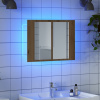 LED zrkadlová skrinka dub artisan 60x12x45 cm kompozitné drevo-ForU-856283