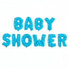 Party Balónová girlanda BABY SHOWER modrá s hviezdičkami
