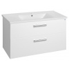 Aqualine VEGA umývadlová skrinka 100cm, 2xzásuvka, biela SPH VG103