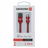 Kábel Swissten USB - Apple Lightning 2 m červený