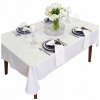 Obrus odolný voči škvrnám vianočný na stôl hladký biely 130x180 SURBO Biela