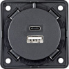 Nabíjacia zásuvka USB-A/-C - antracitovo matná/p