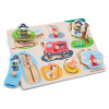 New Classic Toys Drevené vkladacie puzzle - hasiči 8 ks