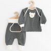 Dojčenské tepláčky a mikinka New Baby Sebastian sivá - 62 (3-6m)