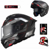 MOTOCYKLOVÁ ČEĽUSŤOVÁ PRILBA MT HELMETS ATOM 2 SV BAST D5 ČIERNA BIELA MATNÁ
