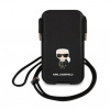 Karl Lagerfeld Saffiano Metal Logo PU Pouch L Black