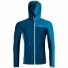 Ortovox pánska mikina Fleece Light Grid Hooded jacket M | farba: petrol blue, veľkosť: XXL