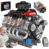 MOTOR V8 KONŠTRUKČNÉ KOCKY PRE 5+ CHLAPCOV S CLAEROVOU VNÚTORNOU ŠTRUKTÚROU