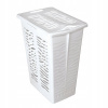 BranQ voľne stojaci kôš na prádlo, 30l, biely (ZEBRA KOŠÍK NA SPÁLENSTVO 30 L BRANQ 1401)