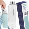 AquaFloow NeoGlass sklenená fľaša na vodu 700 ml so svetlomodrým puzdrom