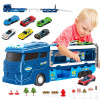 PRETEKOVÝ TRANSPORTÉR AUTÍČOK 2v1 sada PRE DETI pretekárske dráhy + 6 autíčka
