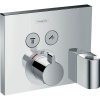 HANSGROHE ShowerSelect termostat pod omietku pre 2 spotrebiče s prípojkou hadice a sprchovým držiakom, chróm, 15765000