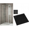 Sprchový kút - Sprchový kút NANO GLASS 90x90 ČIERNA sprchová vanička (Sprchový kút - Sprchový kút NANO GLASS 90x90 ČIERNA sprchová vanička)