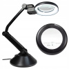 Lampa s lupou YH 728 90 mm 3D-10D rámom, lomená, čierna