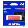 Goodram USB flash disk, USB 3.0 (3.2 Gen 1), 64GB, UME3, oranžový, UME3-0640O0R11, USB A, s krytkou