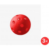 Unihoc Ball Crater red 3 ks