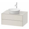 DURAVIT White Tulip závesná skrinka pod umývadlo na dosku, 2 zásuvky, 800 x 550 x 408 mm, nordická biela matná, WT498503939