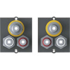 Rahmen 1xVideo+Cinch Stereo, Einbaurahmen