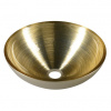 Sapho Murano Soft Brown Glass umývadlo 40x14 cm, metalická béžovo-zlatá AL5318-67