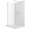 CERANO - Sprchová zástena Walk-in Onyx Corner Round Ľ/P - 8 mm - guľatá vzpera - chróm, ryhované sklo - 100x80 cm