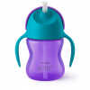 Avent hrnček so slamkou fialový 200ml