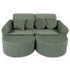 MeowBaby® Churros detská pohovka Max, Olive Sage Green