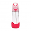 B.box Fľaša na pitie so slamkou 600 ml Flamingo fizz
