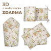 3D Mantinel s obliečkami + zavinovačka zadarmo, Veveričky, béžová, sivá, 135x100