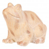 Žába - zahradní figurka, větší, polyresin, imitace dřeva