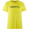 Pánské funkční triko CRAFT CORE Essence Logo - žlutá Velikost: XL