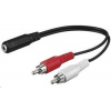 PREMIUMCORD Kabel audio 3,5mm Jack - 2x Cinch 1,5m (F/M, stereo)