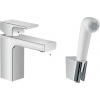 Hansgrohe Vernis Shape - Umývadlová batéria s ručnou sprchou Bidette, chróm 71216000