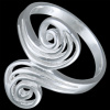 Silver.ag Prsteň strieborný, vlnky R2878