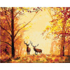 Maľovanie podľa čísel – Jelene v lese, 80 × 100 cm, napnuté plátno na rám 8596530053392