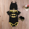 Detský komplet - Detská súprava 1234 68 čierna, žltá 3 ks. (Batman Set Body 3Pak 24H set z Poľska)